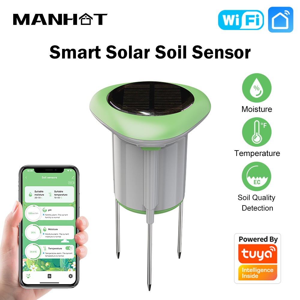 Smart Garden - Умный Wi-Fi датчик почвы MANHOT 3-в-1: