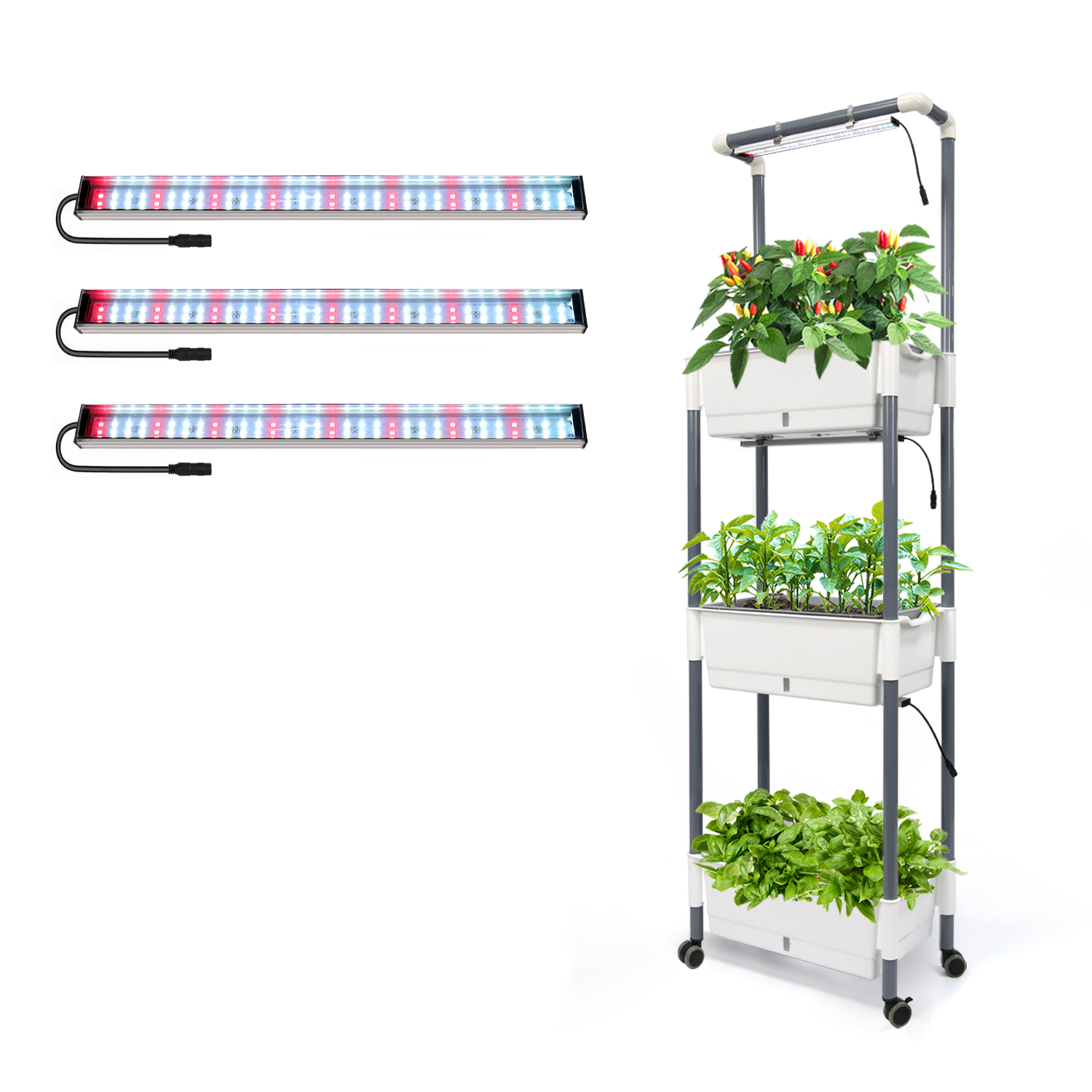 Smart Garden Vertical Planter - 3-слойная подставка для садового горшка, 3