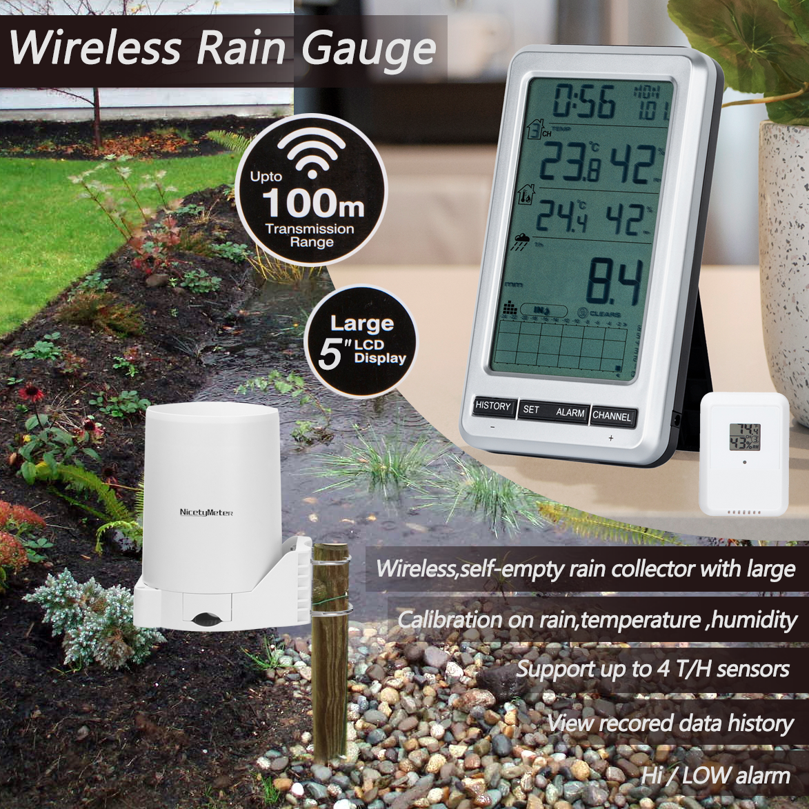 Беспроводной дождемер с опроки – обзор и цена Garden Weather Station