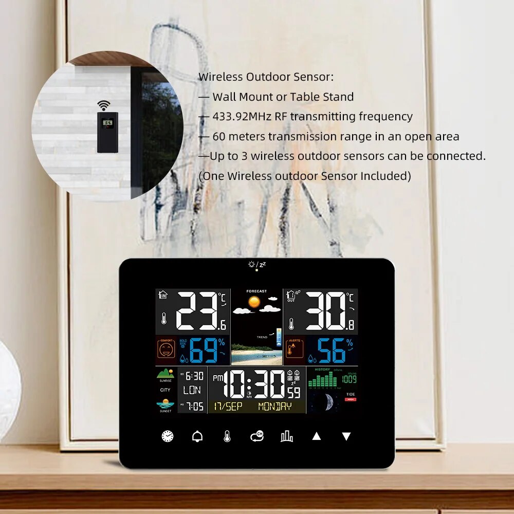 FJ3362G метеостанция будильник – обзор и цена Garden Weather Station
