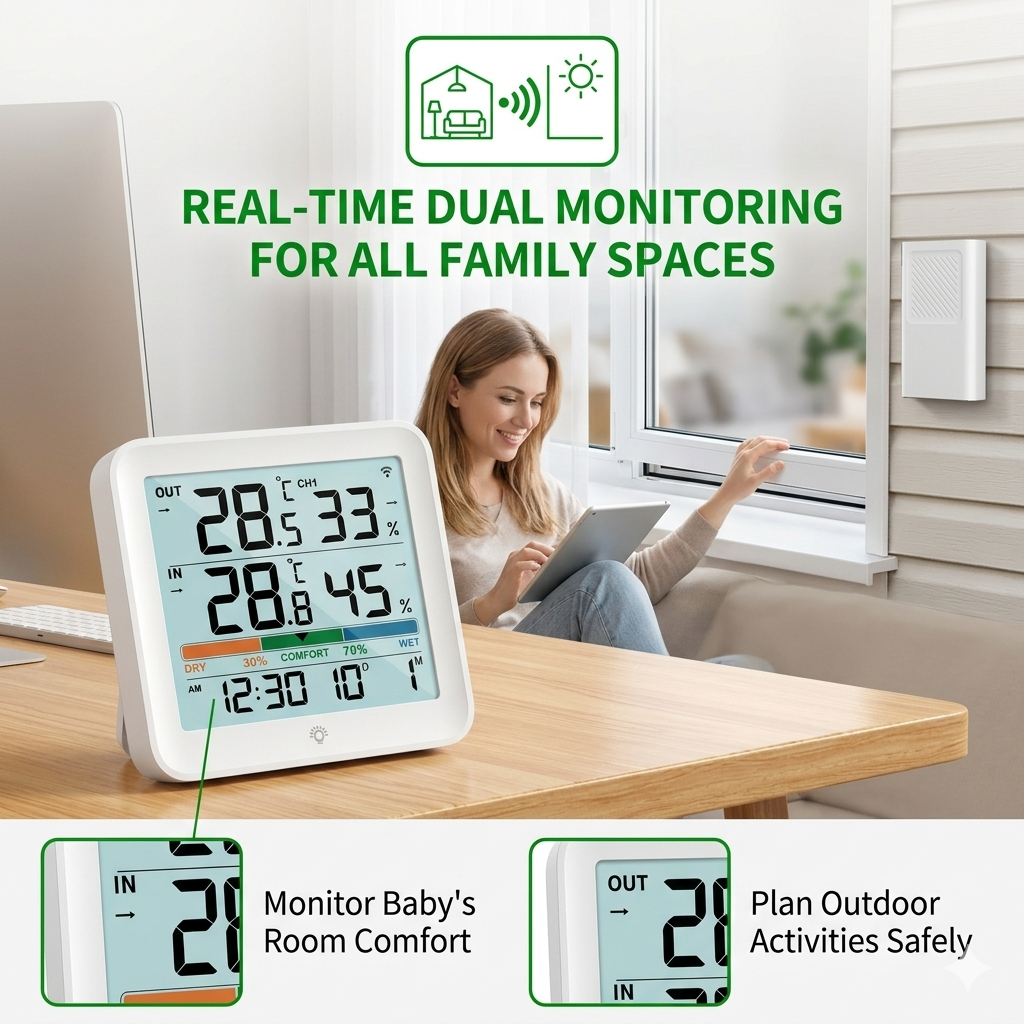 Цифровой термогигрометр с дист – обзор и цена Garden Weather Station